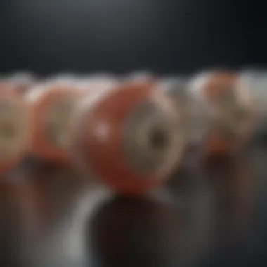 Detailed view of various implant types