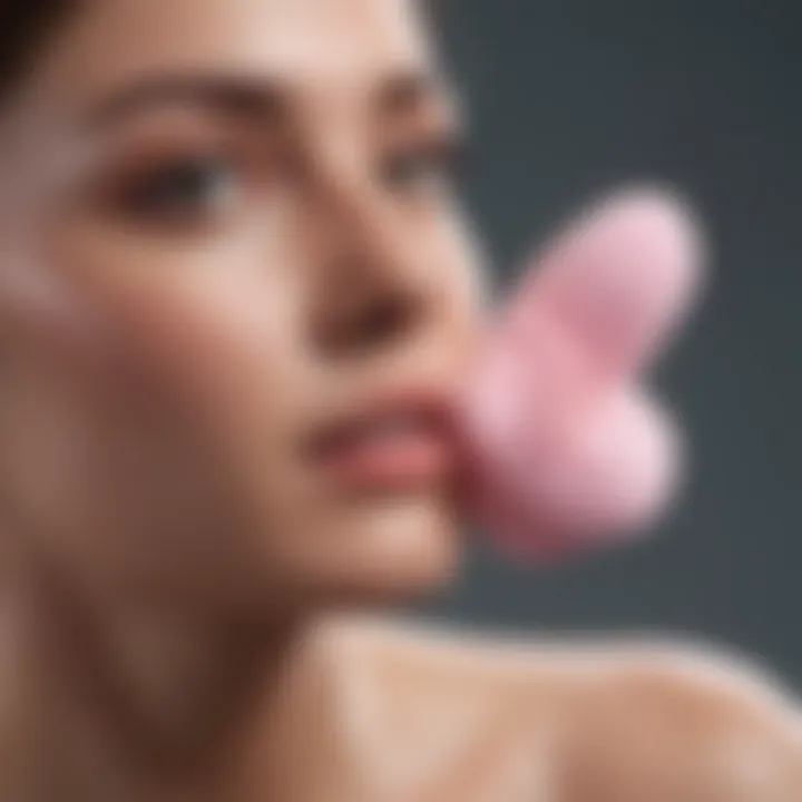 Close-up of innovative materials used in modern feminine cleansing products