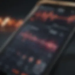 A smartphone displaying ECG readings
