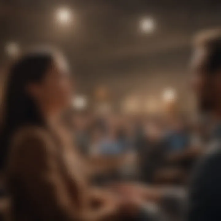 Audience engaging with speakers