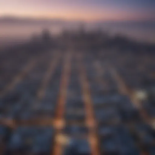 Aerial view of Los Angeles skyline