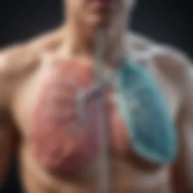 Diagram illustrating lung function improvement
