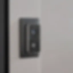 Overview of a magnetic switch installed on a door
