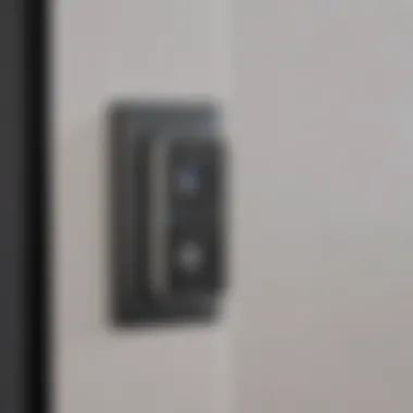 Overview of a magnetic switch installed on a door