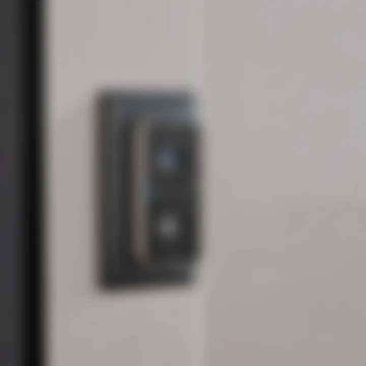 Overview of a magnetic switch installed on a door