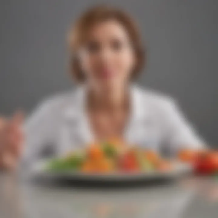 A balanced plate of nutritious foods promoting health