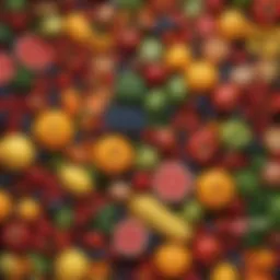 A vibrant assortment of fruits and vegetables showcasing rich micronutrient content.