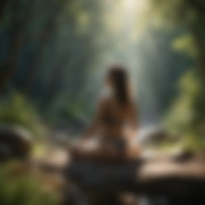 A serene nature scene representing holistic health