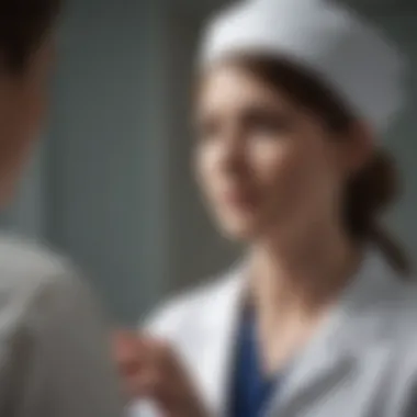 A nurse interacting with patients