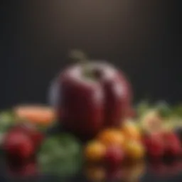 Colorful array of fruits and vegetables rich in antioxidants