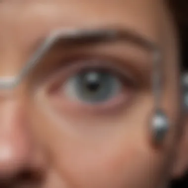 Surgical instruments used in nystagmus surgery.