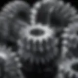 Detailed view of polypropylene gear teeth highlighting their unique design