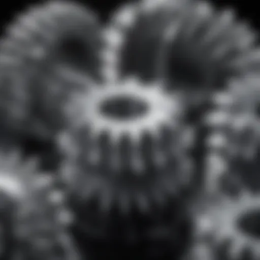 Detailed view of polypropylene gear teeth highlighting their unique design