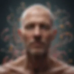 Illustration of gut microbiota and its impact on mental health