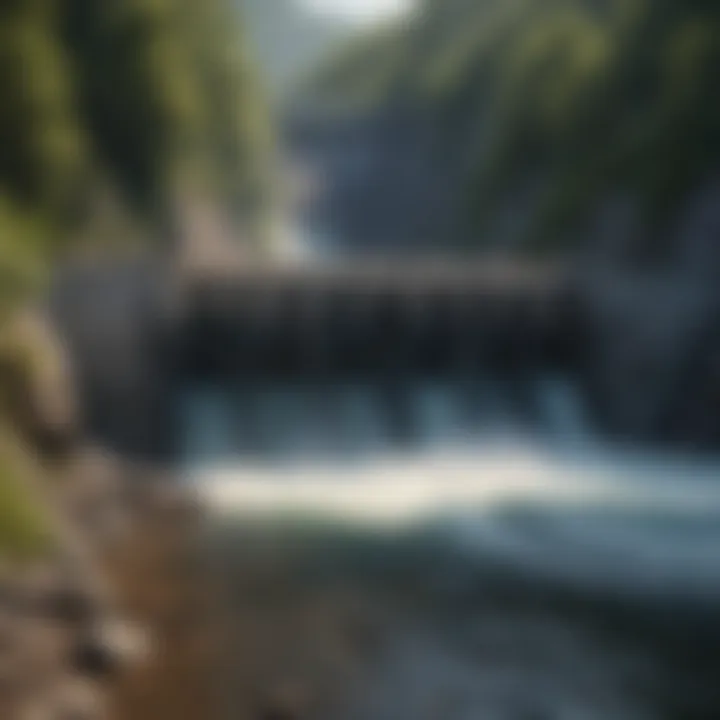 A serene hydroelectric dam