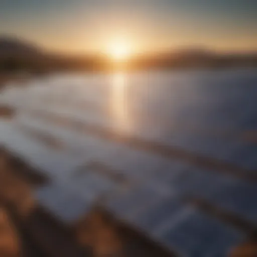 Solar panels harnessing sunlight