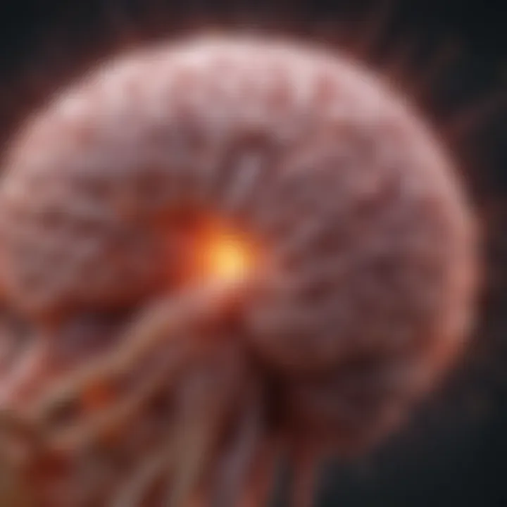 Visual representation of neuroinflammation caused by sepsis