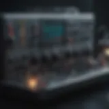 Signal generator in a laboratory setting demonstrating waveform output