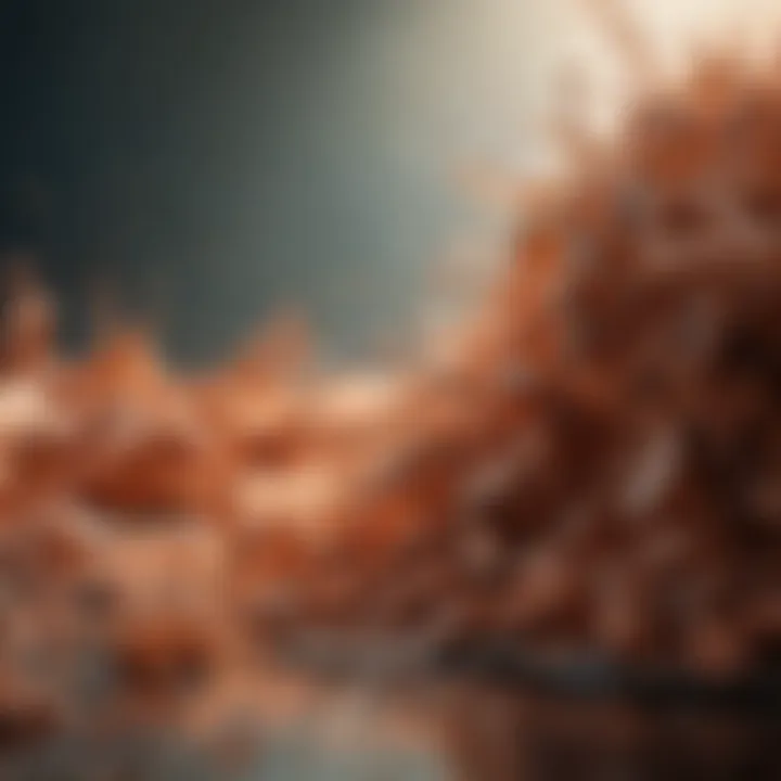 Visual representation of the environmental impact of copper oxidation