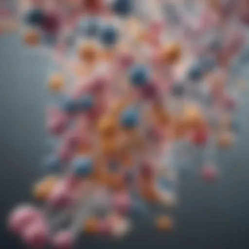 Illustration of essential amino acids structure