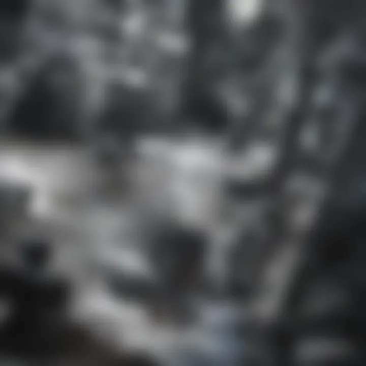 High-resolution image of a microscope observing chemical samples