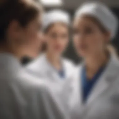 Nurse mentoring a colleague