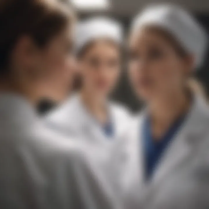 Nurse mentoring a colleague