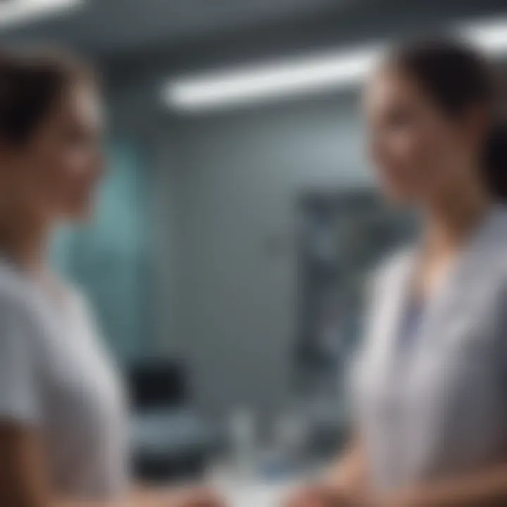 Nurses collaborating in a healthcare setting