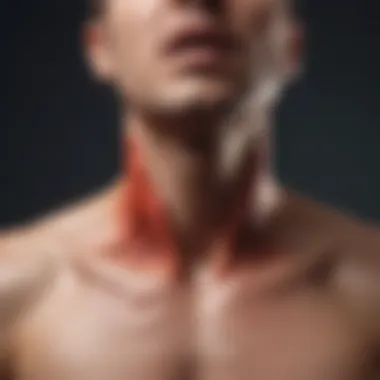 Graphic representation of common causes of throat pain and chest tightness