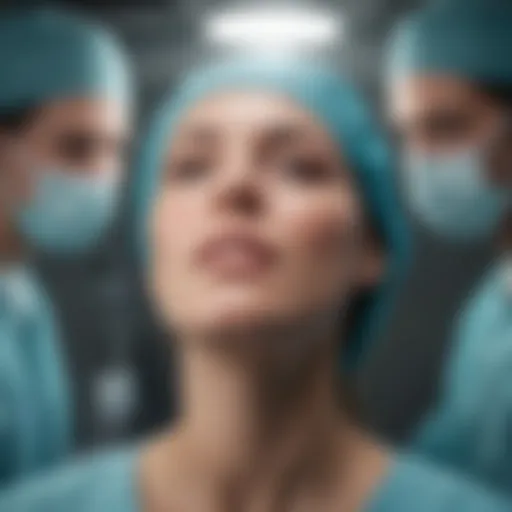 Surgical team preparing for throat stretching surgery