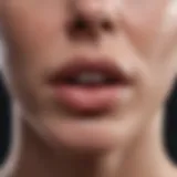 Visual representation of cold sores caused by herpes simplex virus