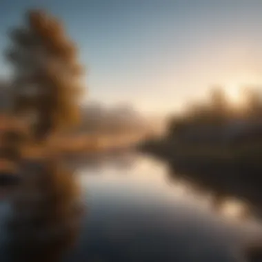 Reflections of Tranquility A serene landscape reflecting tranquility and introspection