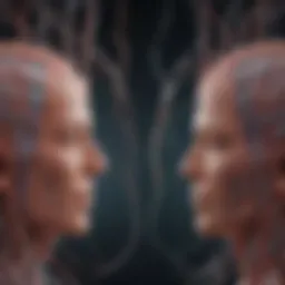 Visual representation of the neurological pathways involved in double vision.