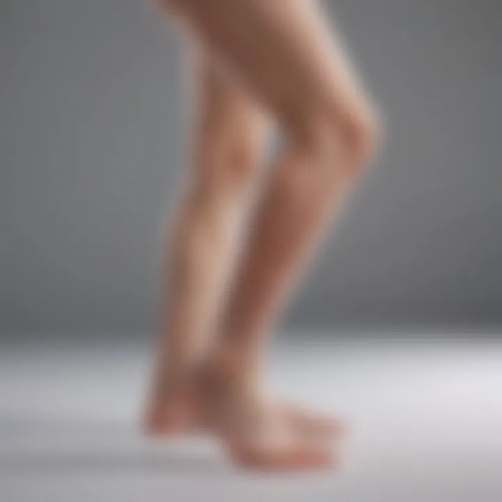 Illustration of eczema triggers and risk factors related to lower leg conditions