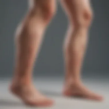 Emotional impact illustration depicting stress related to eczema on lower legs