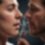 A healthcare professional examining respiratory function in a patient