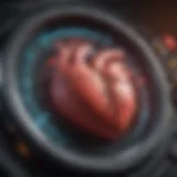 Illustration of heart rate variability concept