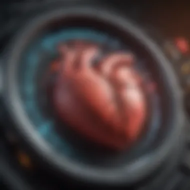 Illustration of heart rate variability concept