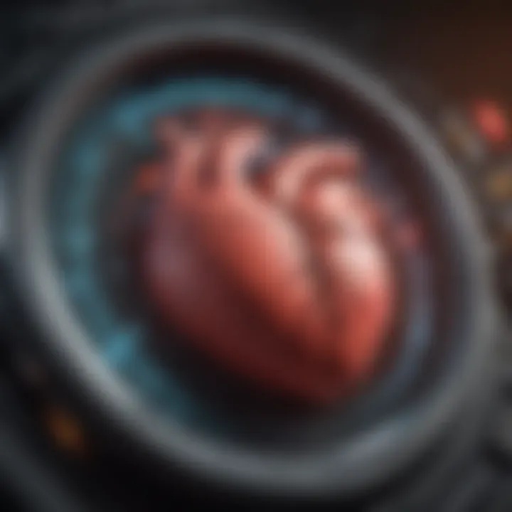 Illustration of heart rate variability concept
