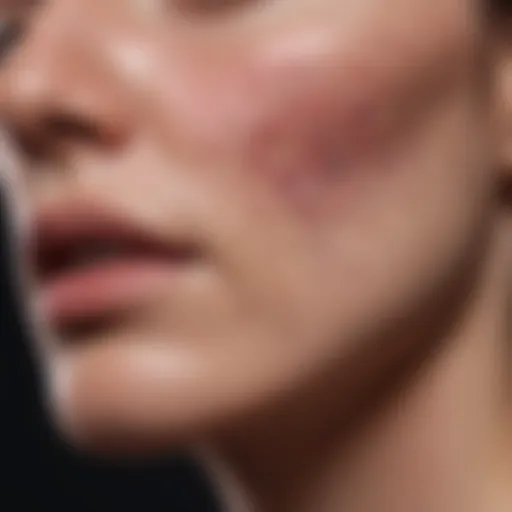 Illustration of various lupus rash types on skin