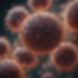 Microscopic view of melanoma cells