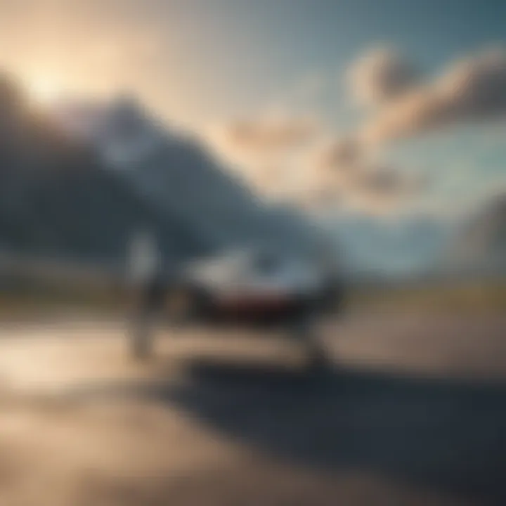 A private airfield surrounded by stunning landscapes, symbolizing exclusive travel