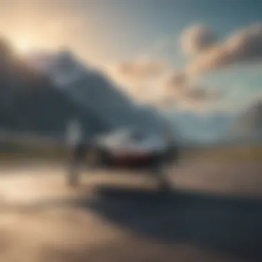 Private Air Travel Destinations A private airfield surrounded by stunning landscapes, symbolizing exclusive travel