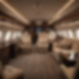 Luxurious private jet interior showcasing comfort and elegance