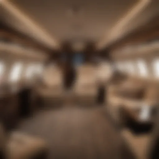 Luxurious private jet interior showcasing comfort and elegance