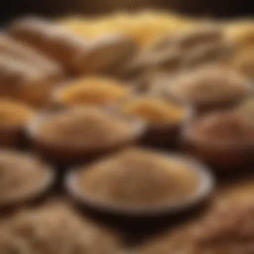 A variety of whole grains showcasing healthy carbohydrate sources
