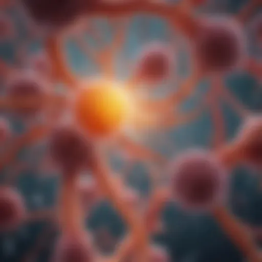 Illustration showing the immune system's complex interactions