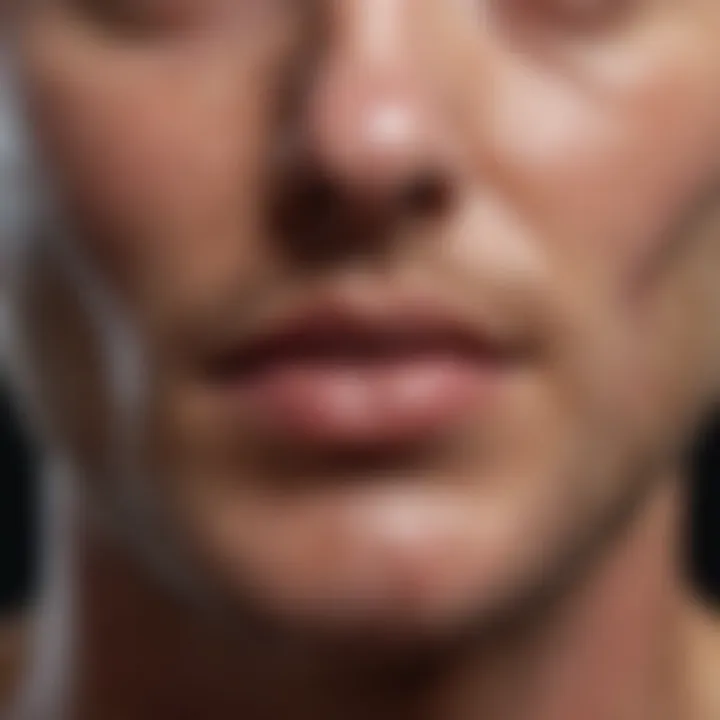 Diagram illustrating the layers of skin and their reaction to irritants