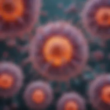 Microscopic View of Cancer Cells Microscopic view of small cell lung cancer cells