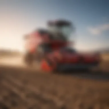 Advanced Seeding Machine in Action Advanced automatic seeding machine in action on a field